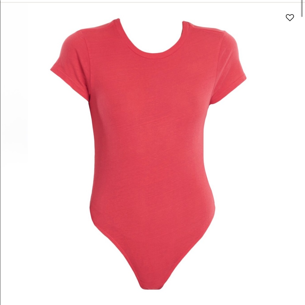 Re/Done Raspberry Bodysuit Tee